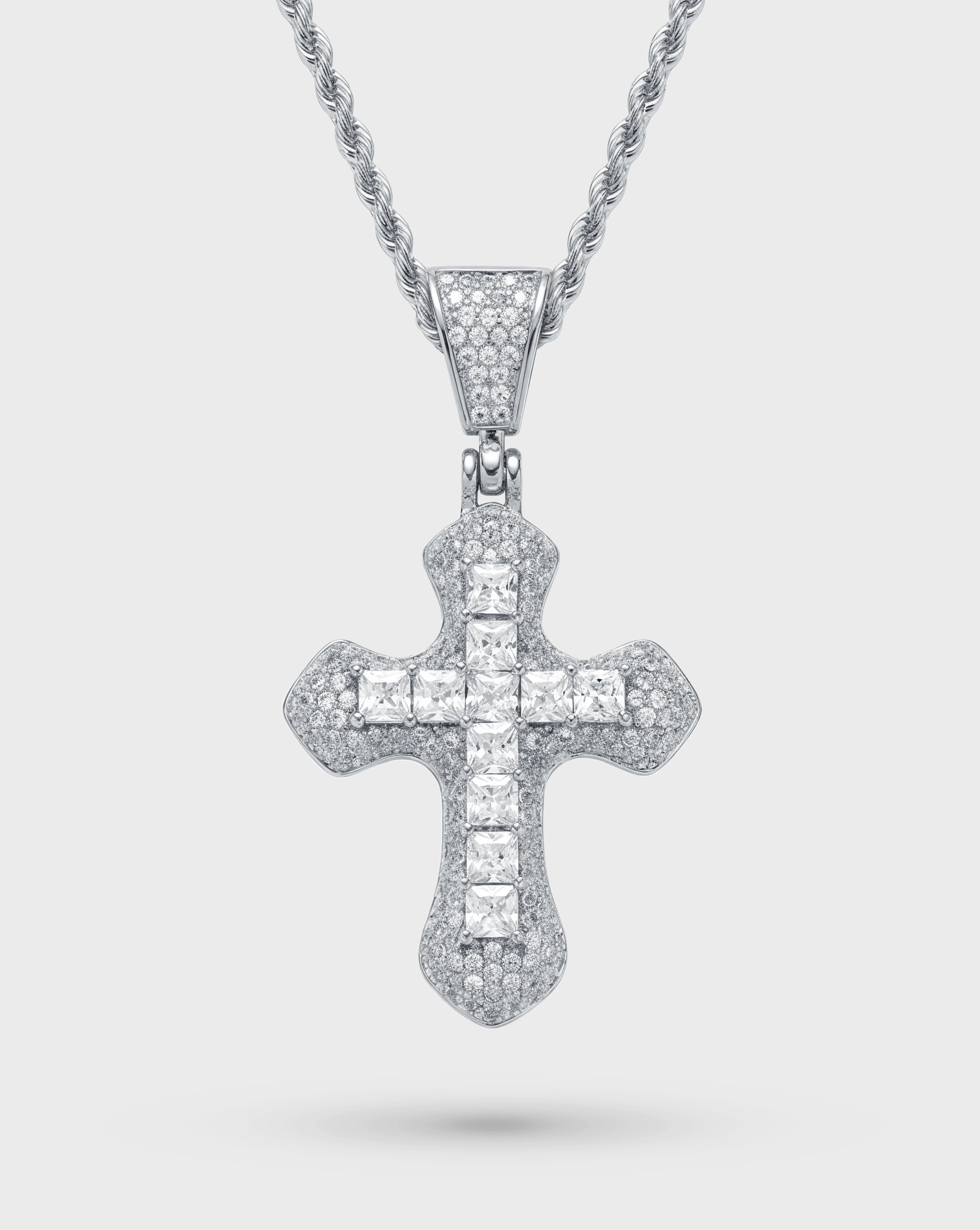 FROSTED CROSS PENDANT