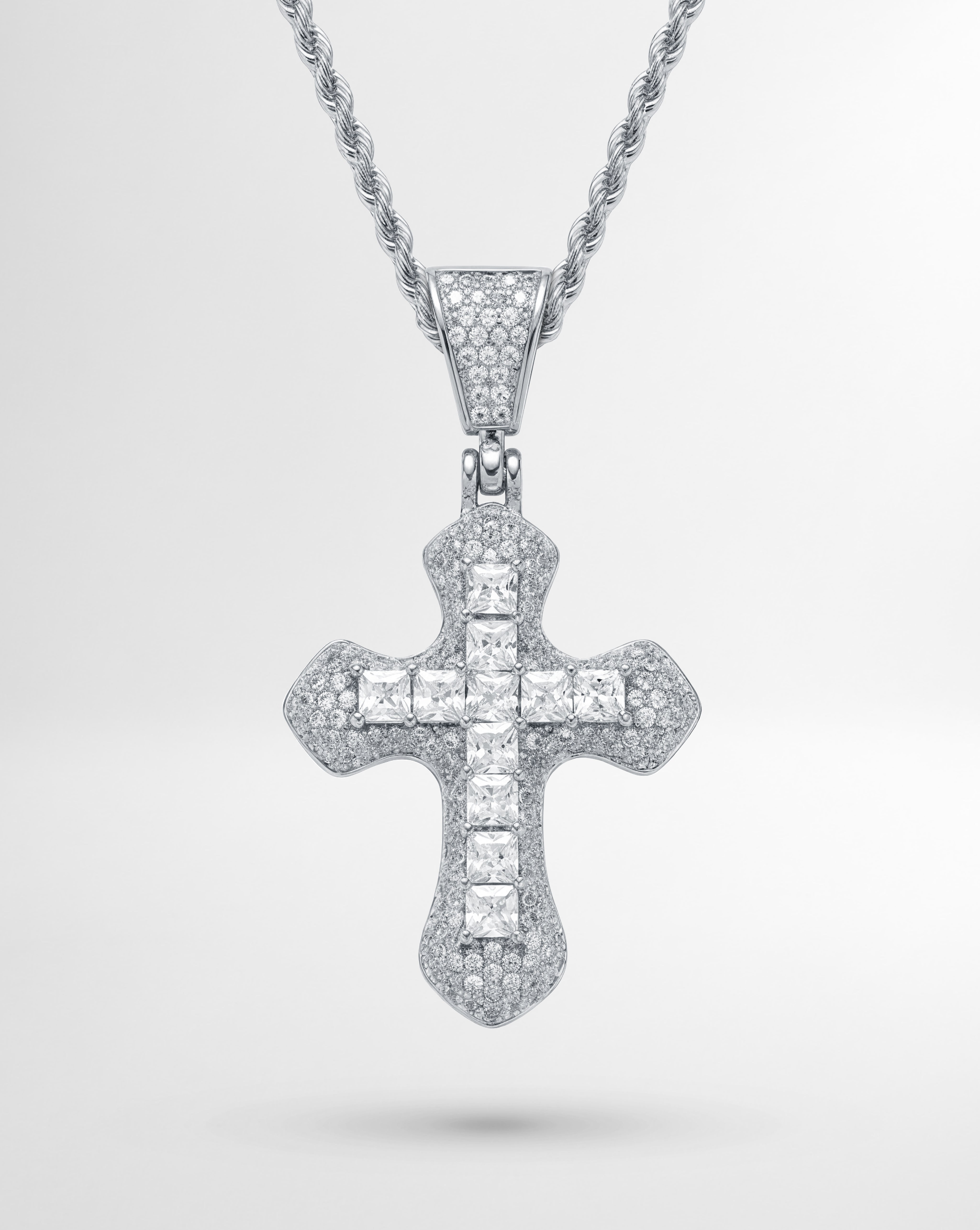 FROSTED CROSS PENDANT