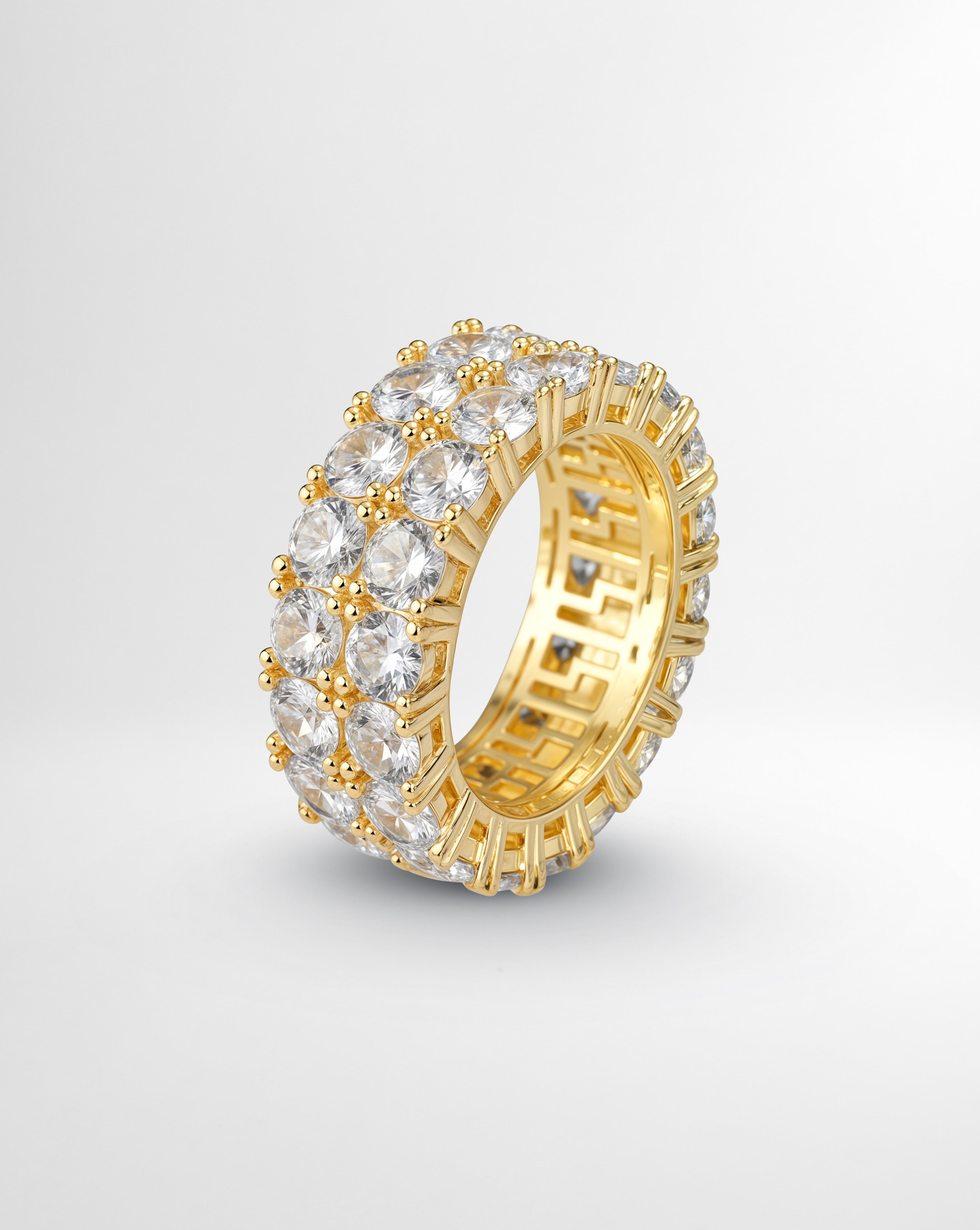 DOUBLE ICED ETERNITY RING – GOLD