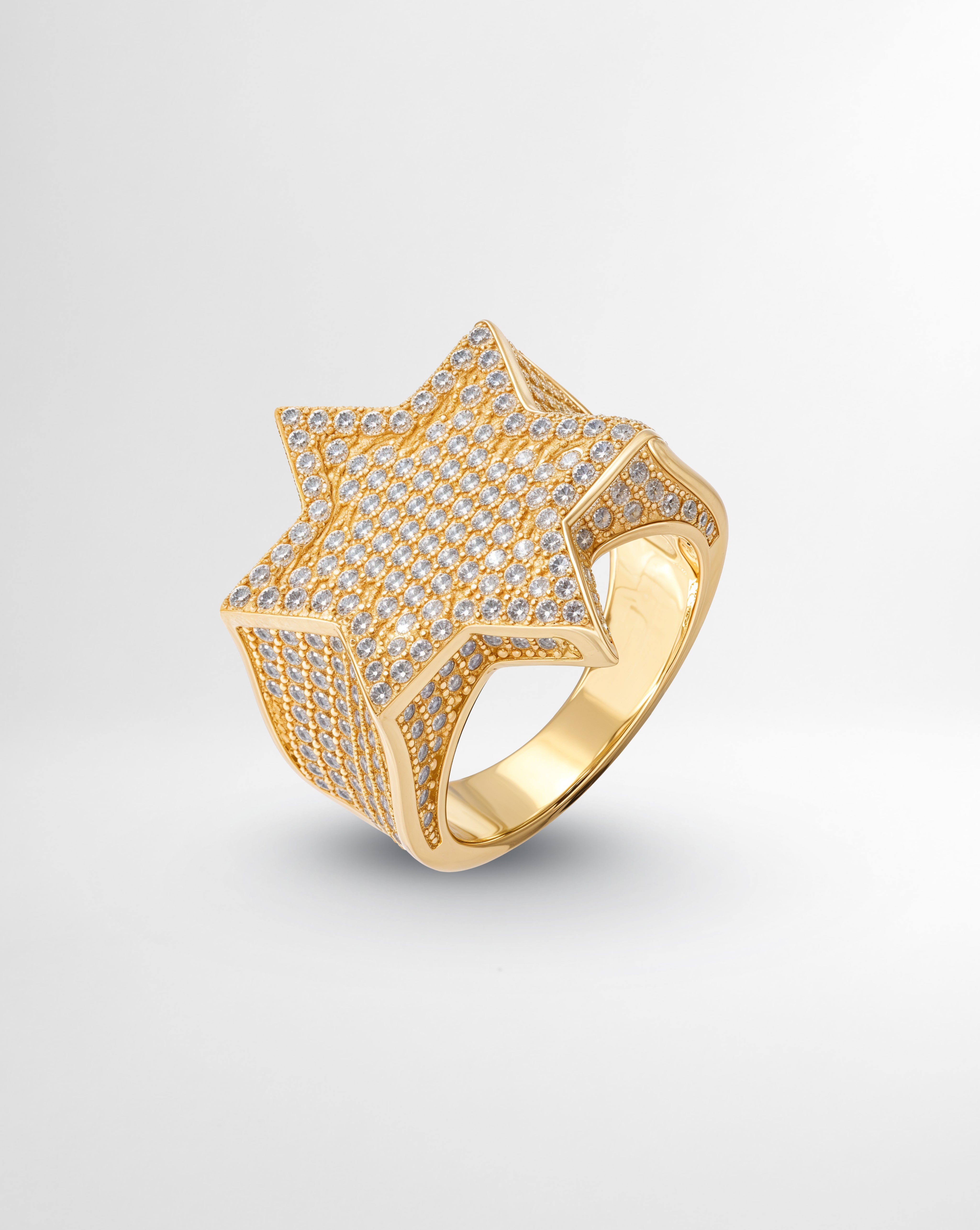 ICED STAR RING – GOLD