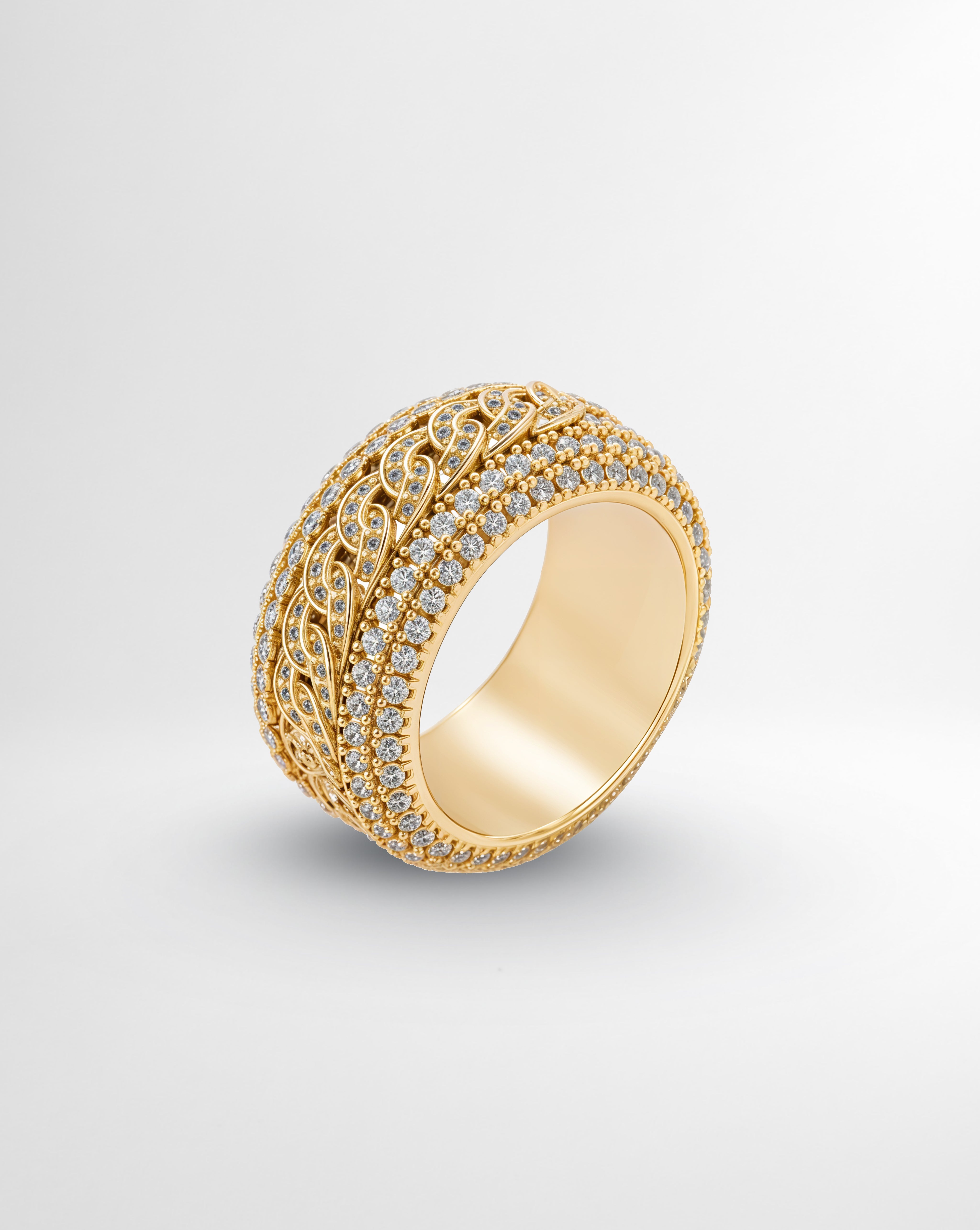 ICED PAVED ETERNITY RING – GOLD