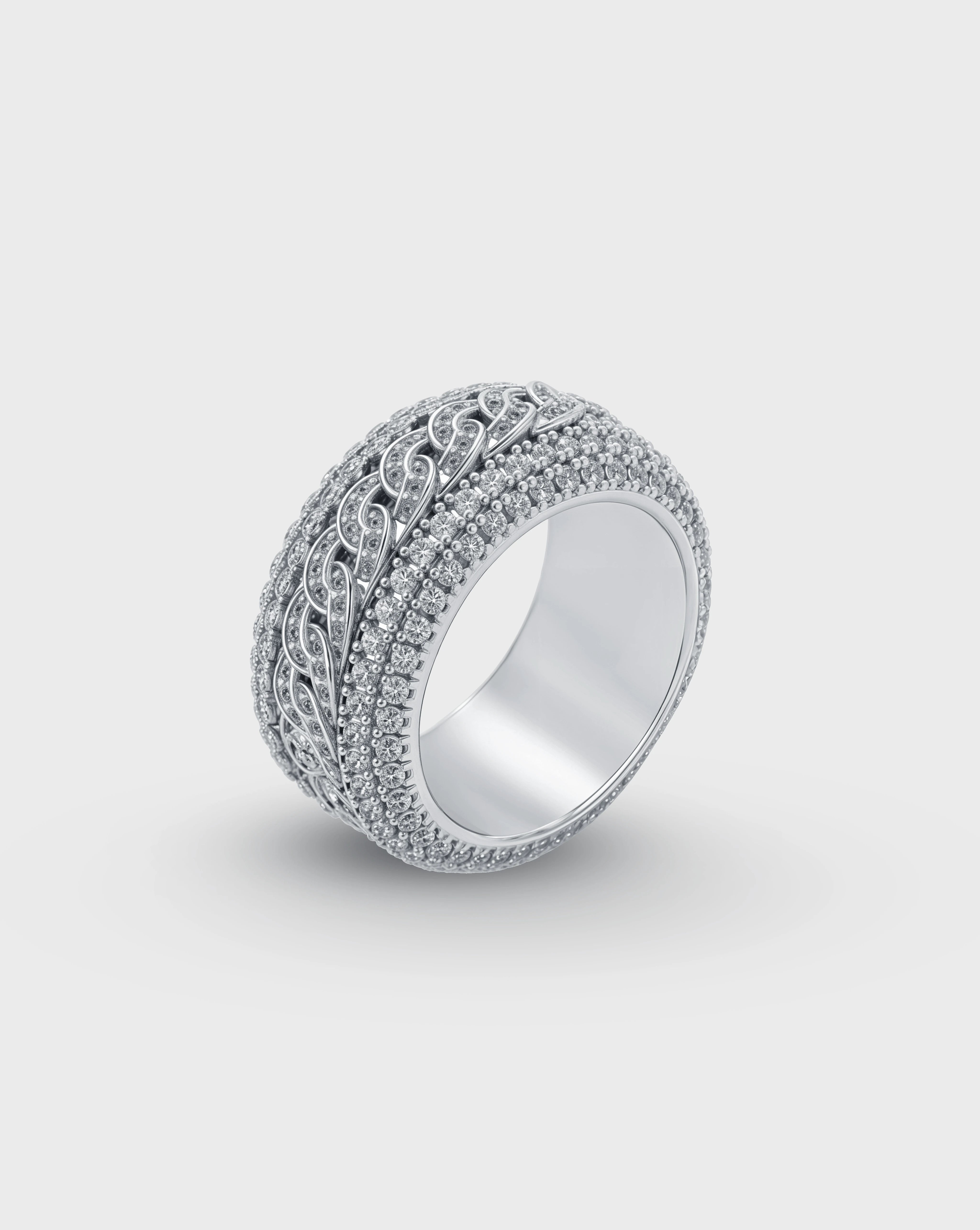 ICED PAVED ETERNITY RING