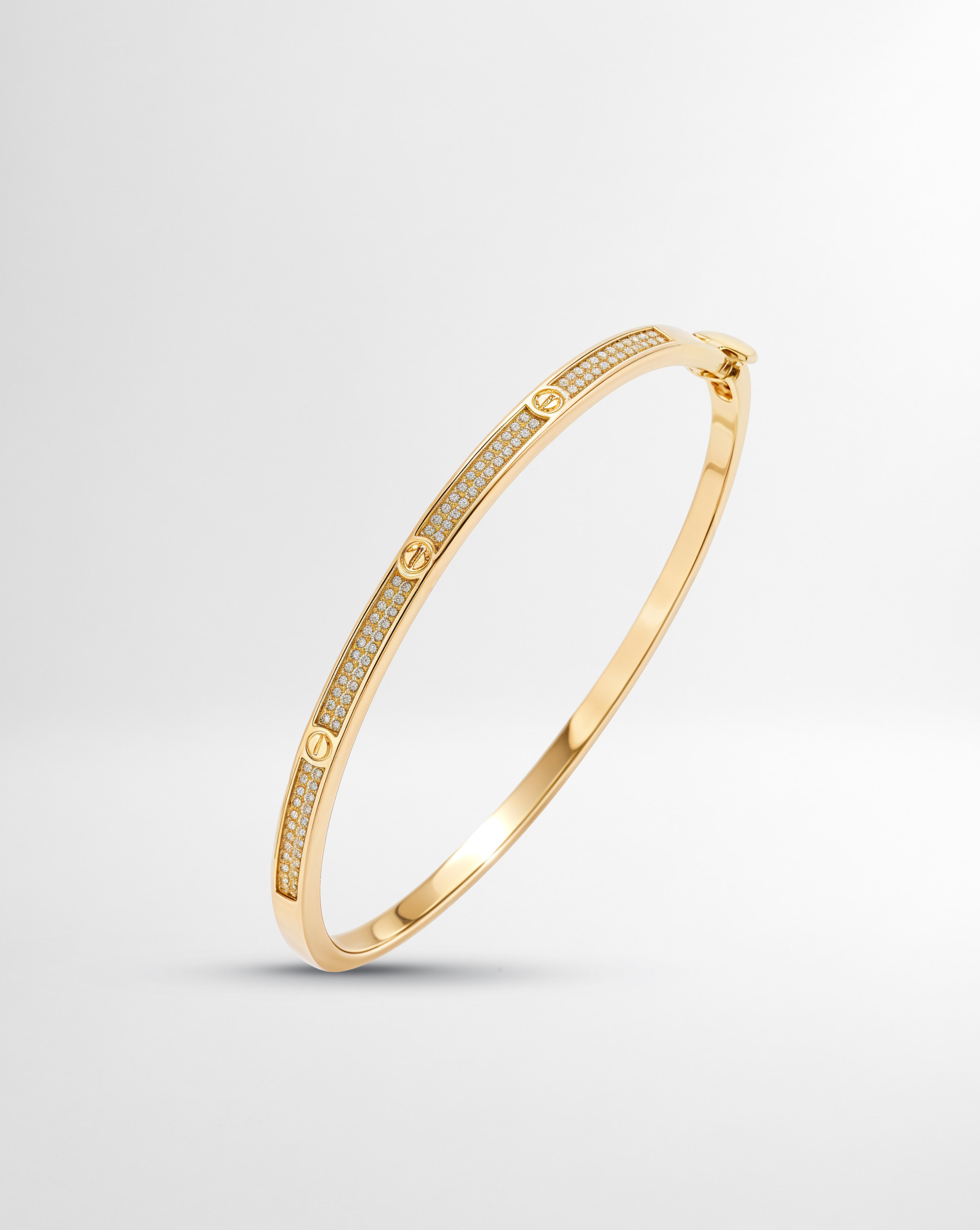 ICED SCREWY BRACELET – GOLD