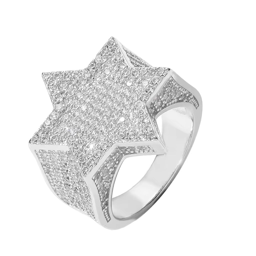 ICED STAR RING